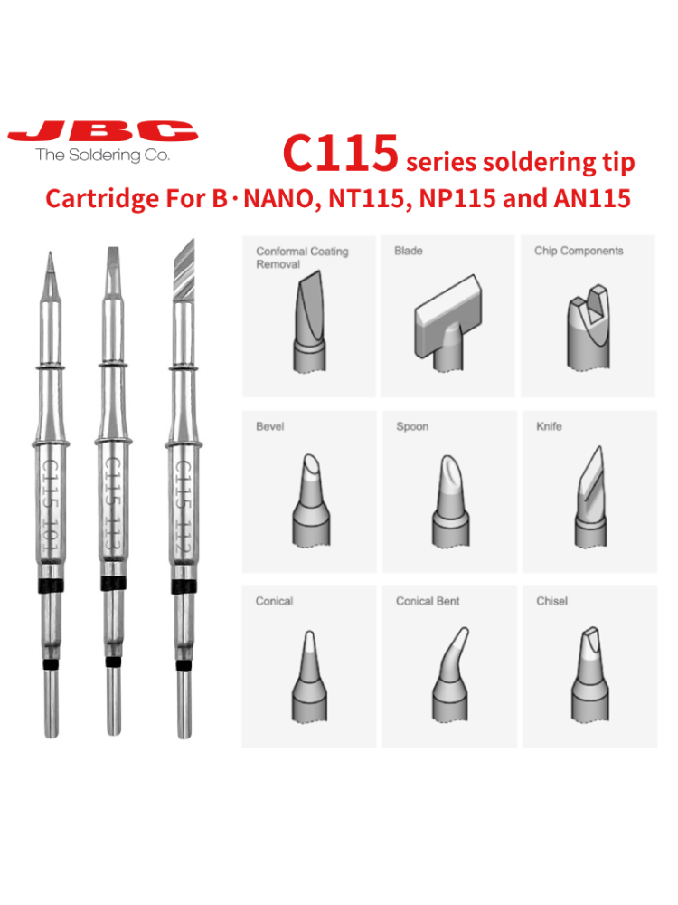 Oryginalne wkładki JBC C115 do – C115 Nano Soldering Iron Station recenzja i cena