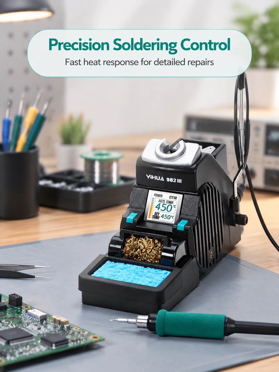 YIHUA 982-III C210 Stacja Luto – C210 Precision Soldering Station recenzja i cena