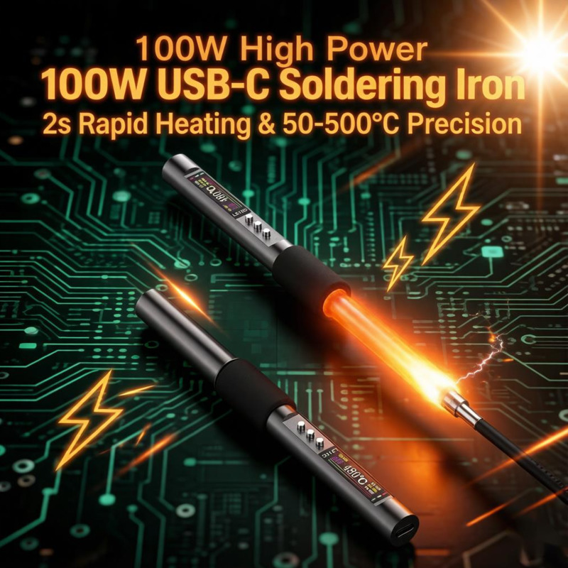 Lutownica 100W, natychmiastowe – C210 Precision Soldering Station recenzja i cena
