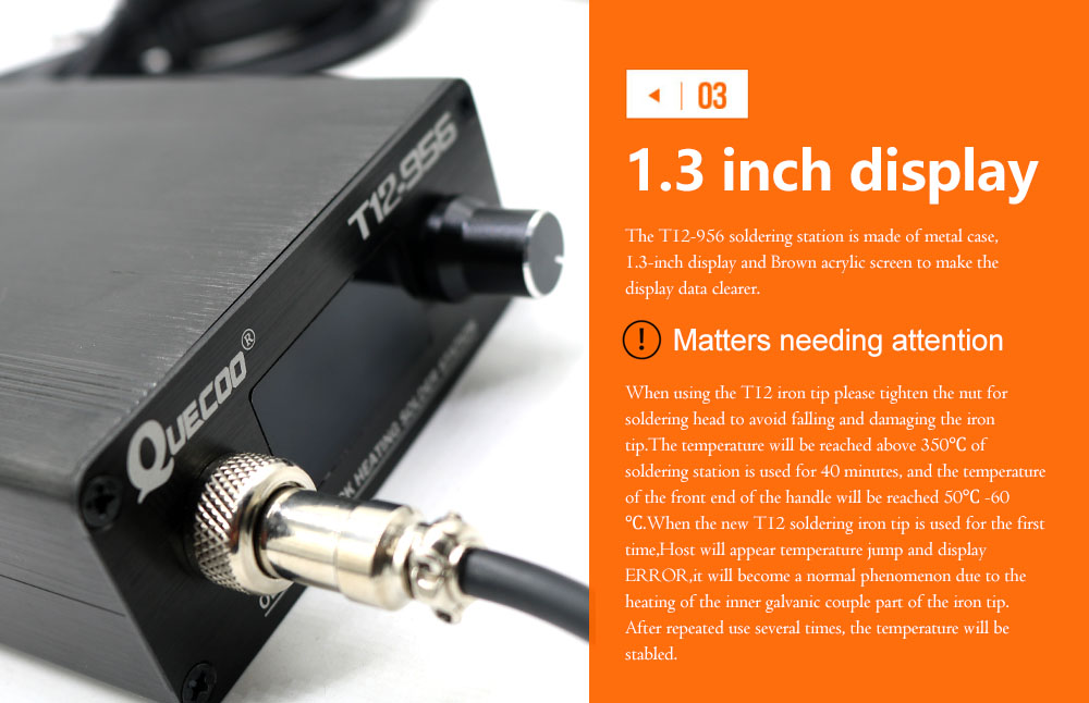 Cyfrowa stacja lutownicza QUEC – T12 Soldering Station Oled recenzja i cena